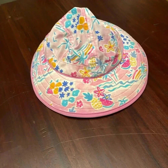 Coolibar pink tropical design hat size S/M - Picture 1 of 4